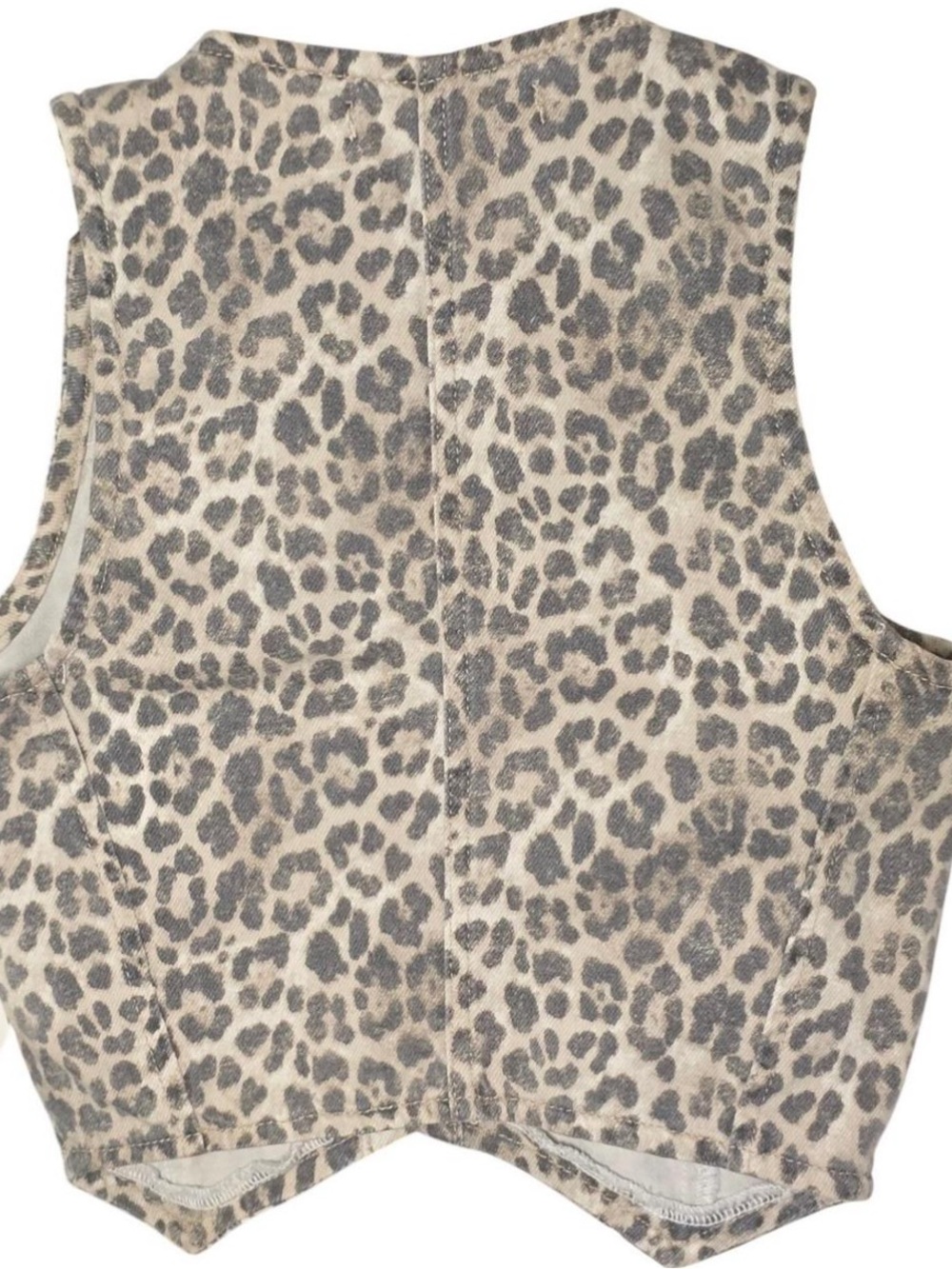Altar’d State Leopard Print Vest - Neutral Tan & Gray - Picture 2 of 3